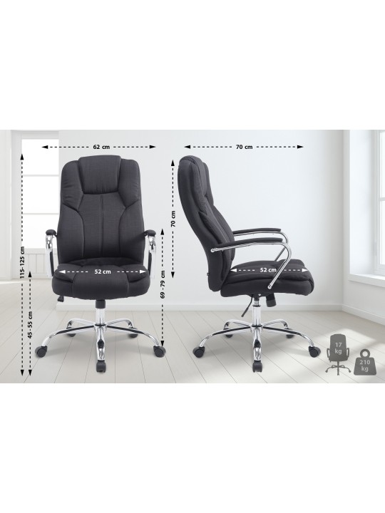 Silla de oficina BIG tejido Xanthos, negro