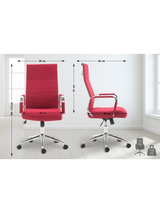 Silla de oficina Columbus tela, rojo Silla de oficina Columbus tela, rojo