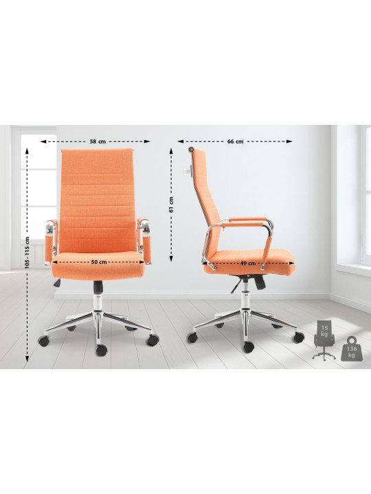 Silla de oficina Columbus tela, naranja Silla de oficina Columbus tela, naranja