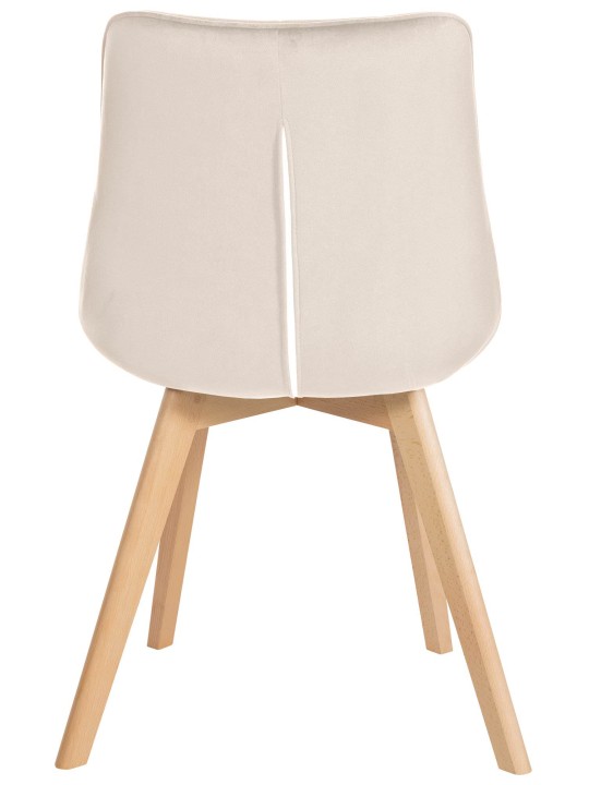 Silla Brook terciopelo, crema