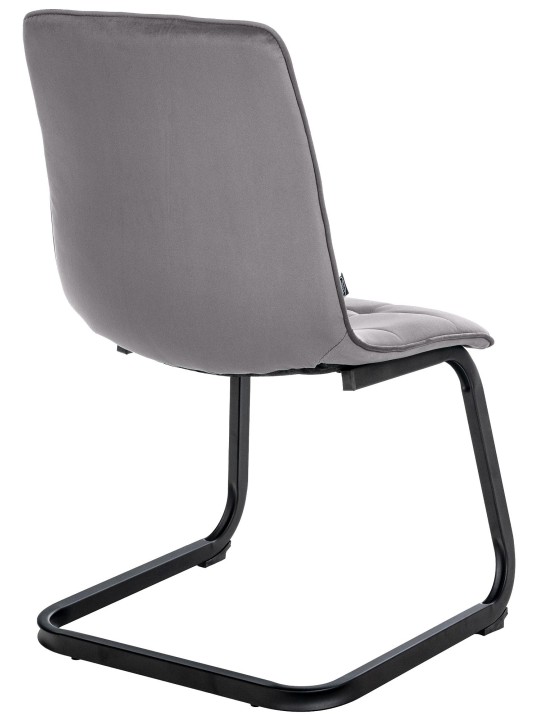 Silla de comedor de terciopelo Vermont, gris oscuro