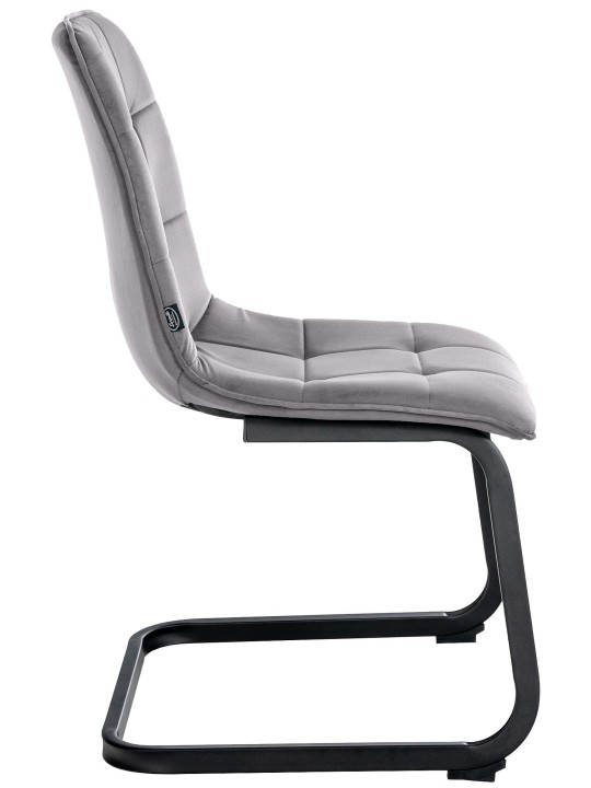 Silla de comedor de terciopelo Vermont, gris oscuro
