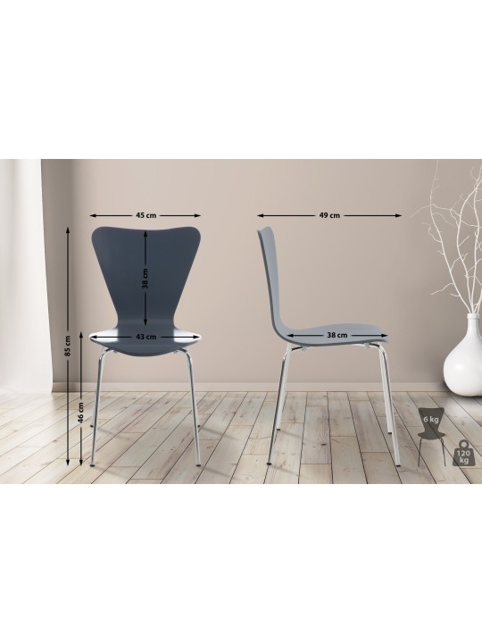 Silla de visita Calisto, gris