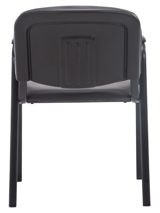 Silla de visita Ken PRO cuero artificial, negro