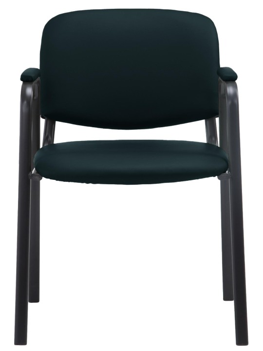 Silla de visita Ken PRO cuero artificial, negro