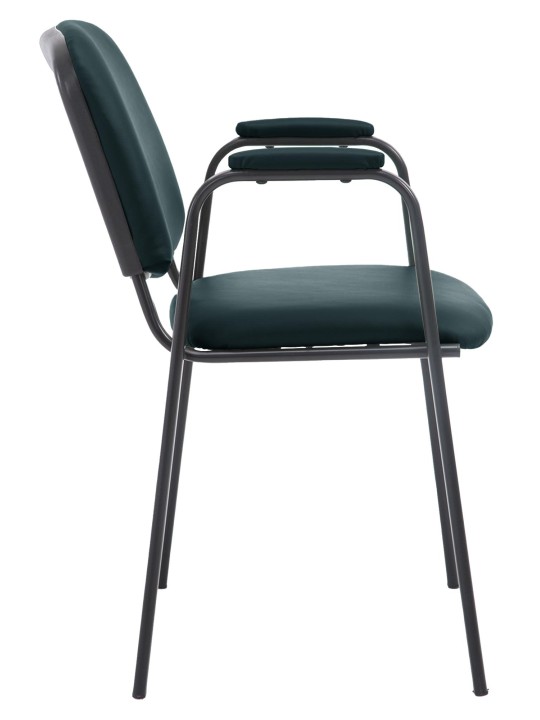 Silla de visita Ken PRO cuero artificial, negro