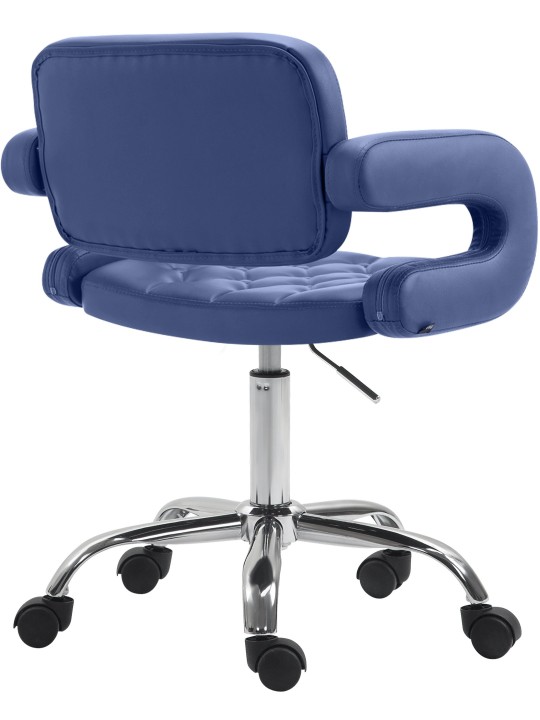 Taburete de trabajo Dublin piel sintética, azul Taburete de trabajo Dublin piel sintética, azul