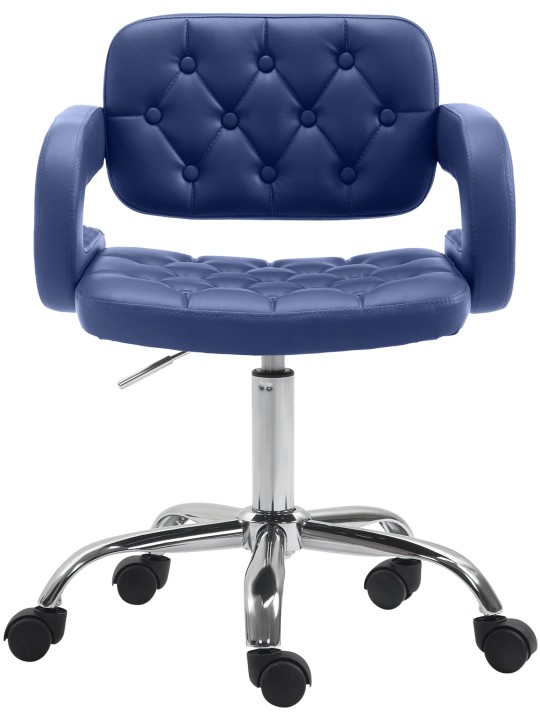 Taburete de trabajo Dublin piel sintética, azul Taburete de trabajo Dublin piel sintética, azul