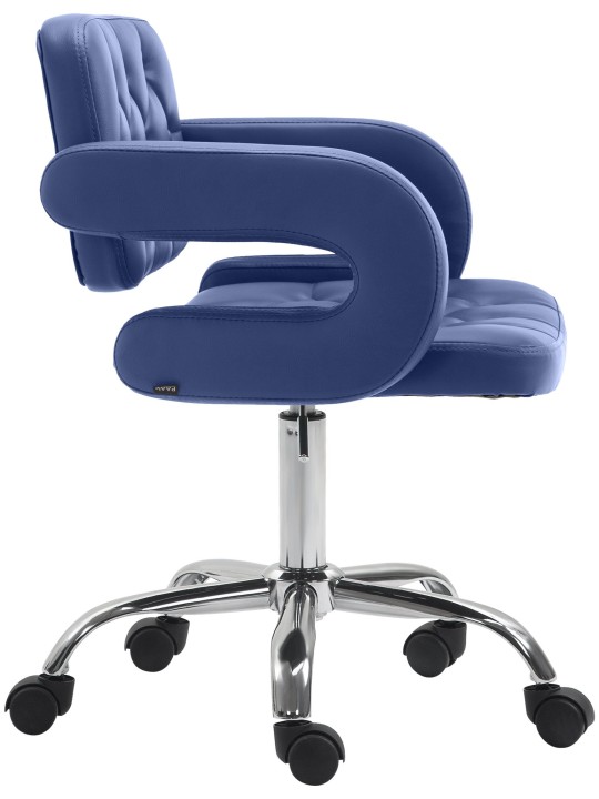 Taburete de trabajo Dublin piel sintética, azul Taburete de trabajo Dublin piel sintética, azul