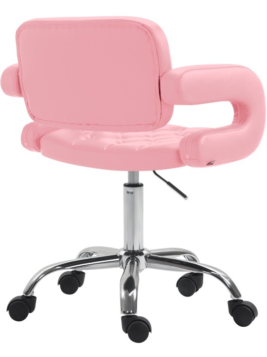 Taburete de trabajo Dublin piel sintética, rosa Taburete de trabajo Dublin piel sintética, rosa