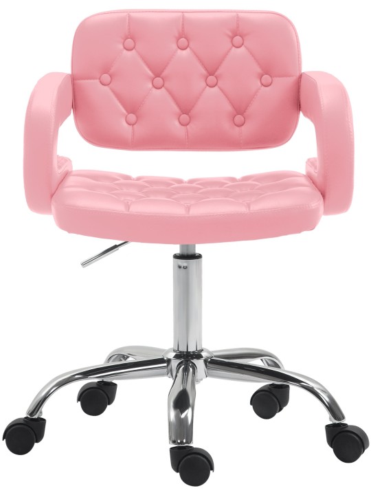 Taburete de trabajo Dublin piel sintética, rosa Taburete de trabajo Dublin piel sintética, rosa