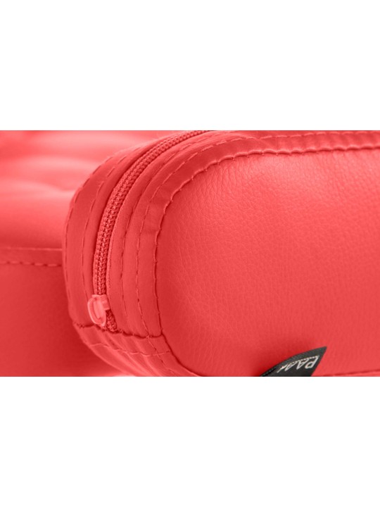 Taburete de trabajo Dublin piel sintética, rojo