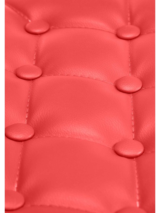 Taburete de trabajo Dublin piel sintética, rojo