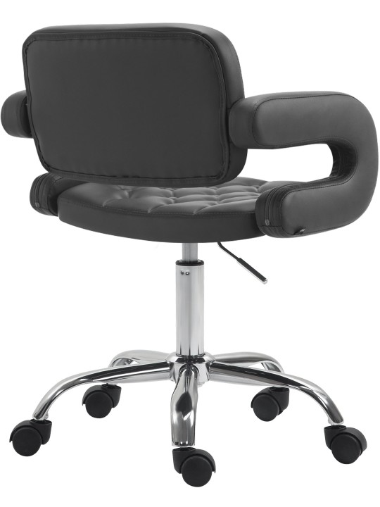 Taburete de trabajo Dublin piel sintética, negro Taburete de trabajo Dublin piel sintética, negro