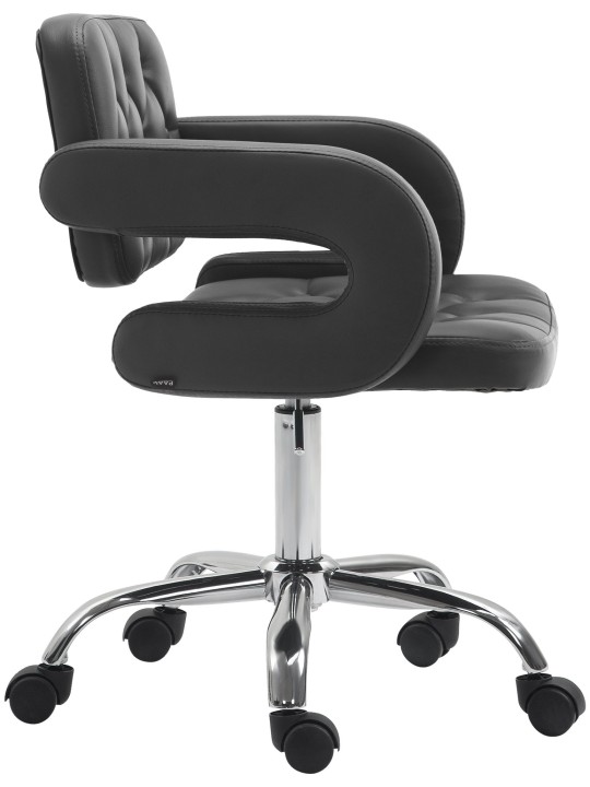 Taburete de trabajo Dublin piel sintética, negro Taburete de trabajo Dublin piel sintética, negro