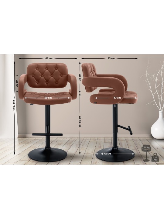 Taburete de bar Dublin, coñac