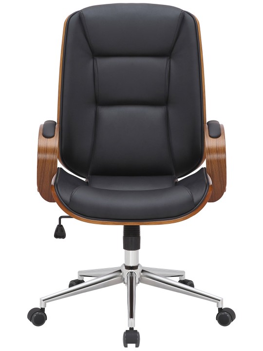 Silla de oficina Yankton, nogal/negro