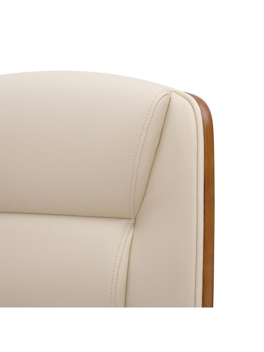 Silla de oficina Yankton, nogal/crema