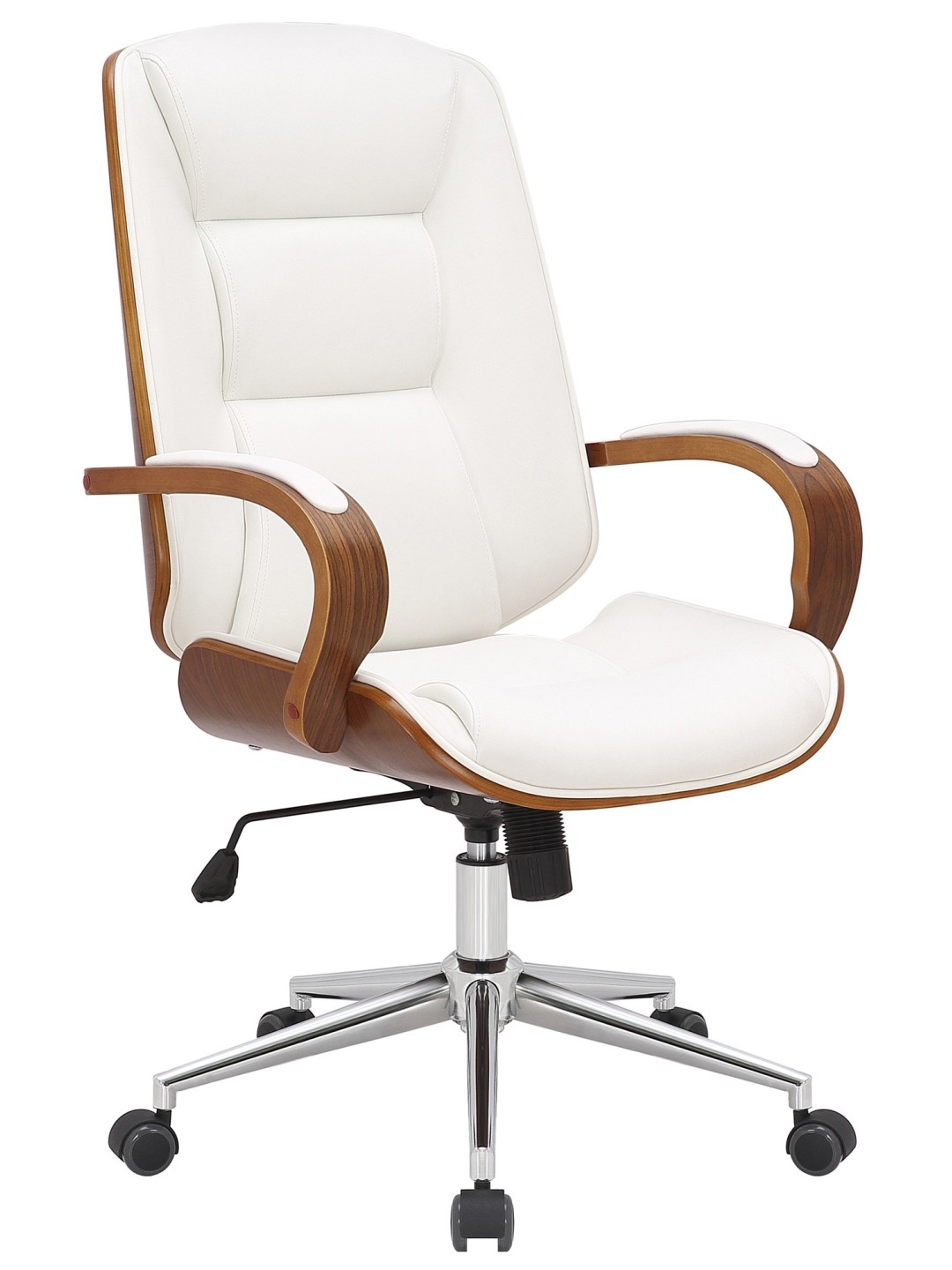 Silla de oficina Yankton, nogal/blanco