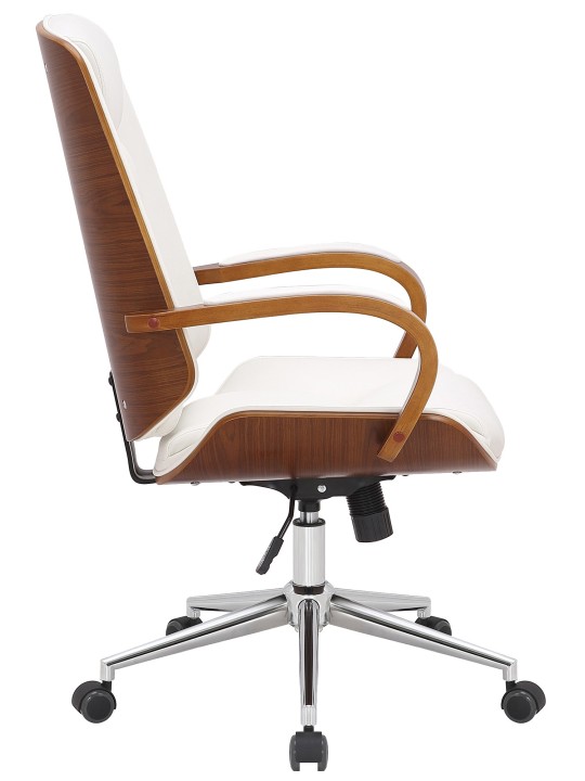 Silla de oficina Yankton, nogal/blanco