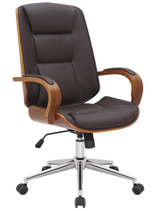 Silla de oficina Yankton, nogal/marrón