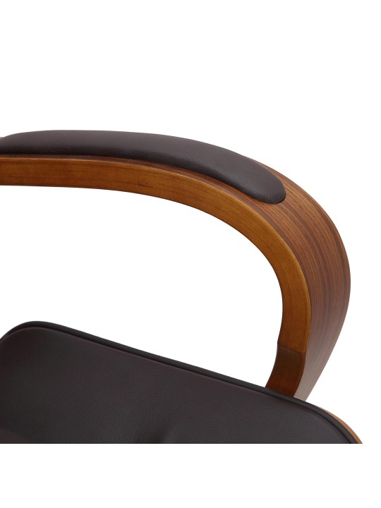 Silla de oficina Yankton, nogal/marrón