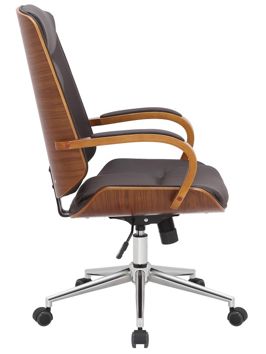 Silla de oficina Yankton, nogal/marrón