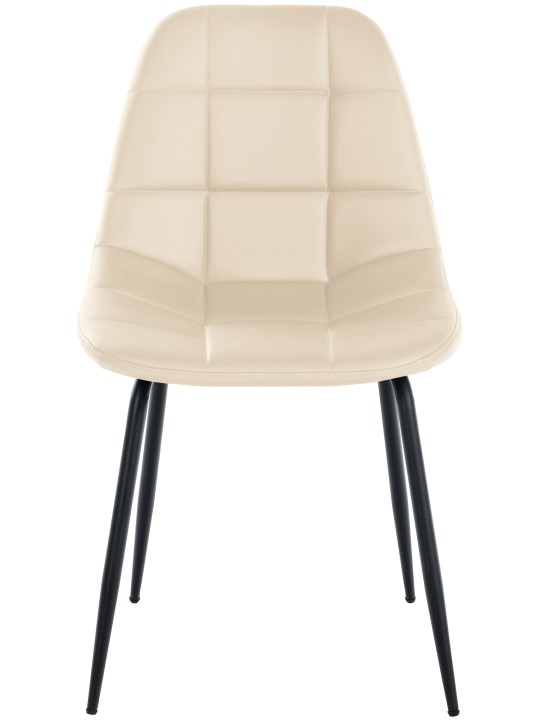 Conjunto de 2 sillas Tom piel sintética, crema