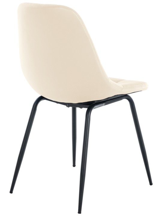 Conjunto de 2 sillas Tom piel sintética, crema