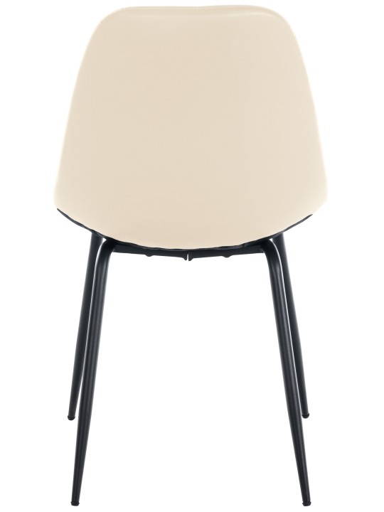 Conjunto de 2 sillas Tom piel sintética, crema
