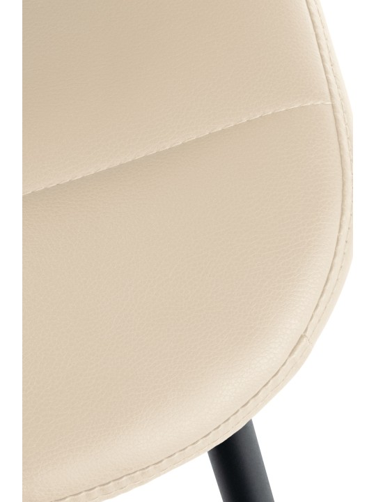 Conjunto de 2 sillas Tom piel sintética, crema