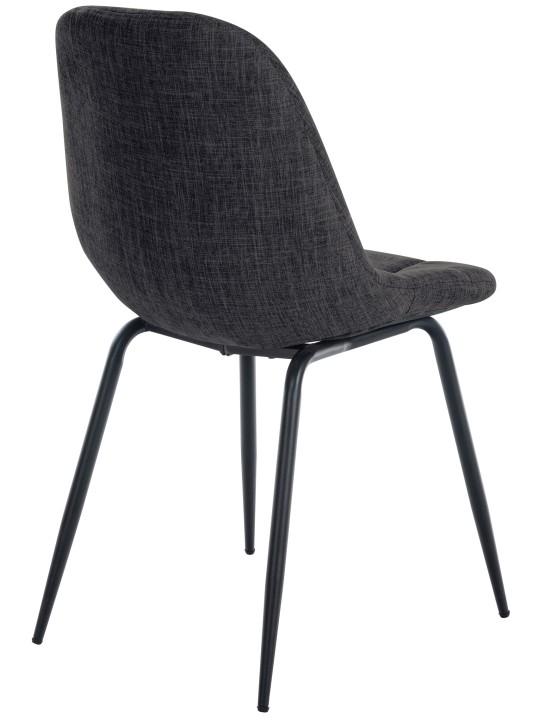 Conjunto de 2 sillas Tom tela, gris oscuro