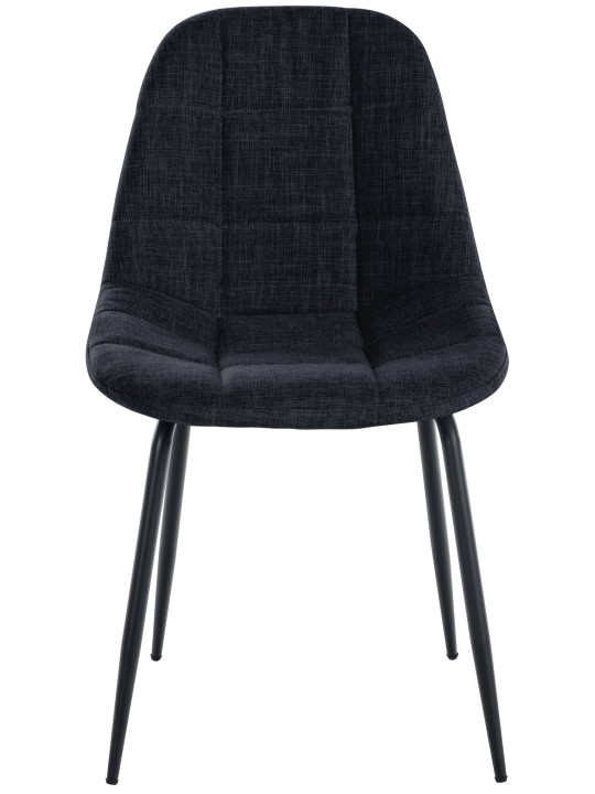 Conjunto de 2 sillas Tom tela, negro Conjunto de 2 sillas Tom tela, negro