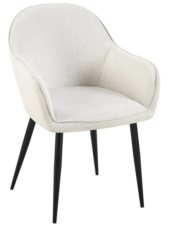 Silla de comedor tela Boise, crema