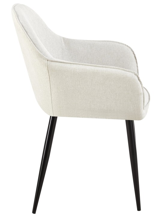 Silla de comedor tela Boise, crema