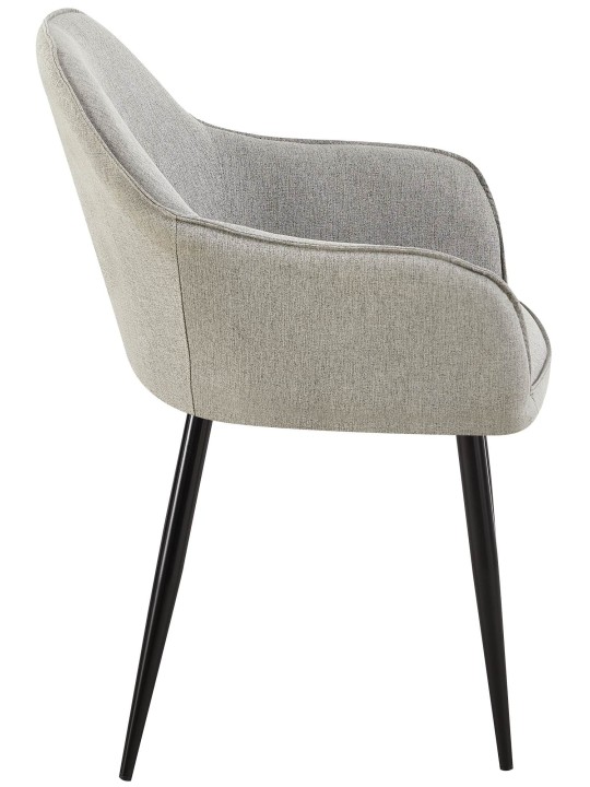 Silla de comedor tela Boise, gris