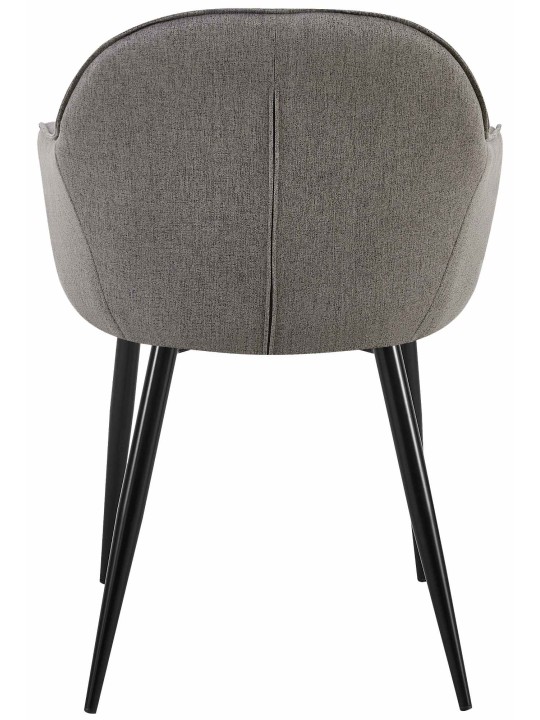 Silla de comedor tela Boise, gris oscuro