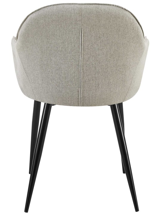 Juego de 2 sillas de comedor tela Boise, gris