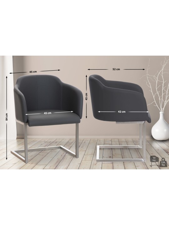 Silla de visita Magnus, gris Silla de visita Magnus, gris