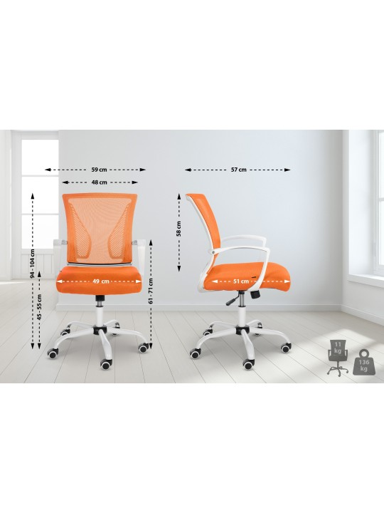 Silla de oficina Tracy W, naranja