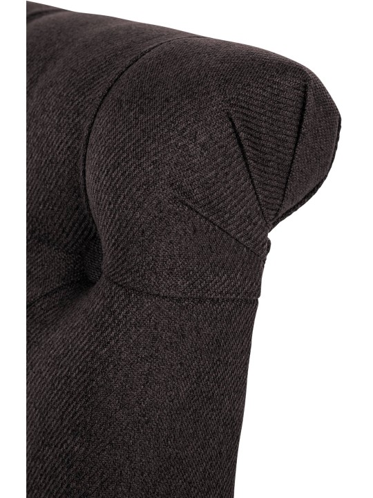 Silla de comedor tela Lisburn, negro