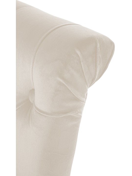 Silla de comedor Lisburn terciopelo, crema