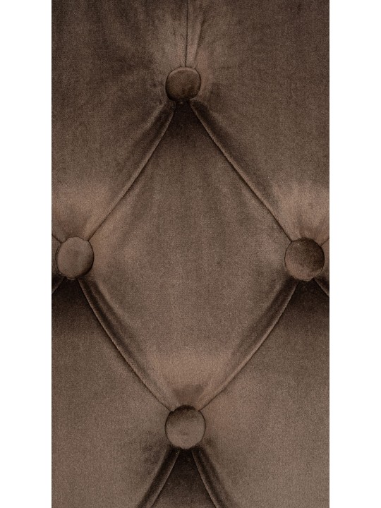 Silla de comedor Lisburn terciopelo, marrón