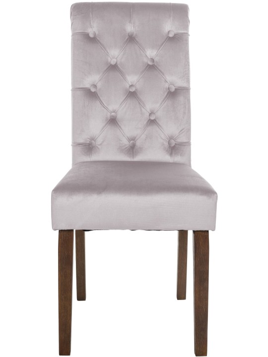 Juego de 2 sillas de comedor Lisburn terciopelo, gris Juego de 2 sillas de comedor Lisburn terciopelo, gris