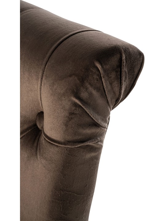 Juego de 2 sillas de comedor Lisburn terciopelo, marrón Juego de 2 sillas de comedor Lisburn terciopelo, marrón