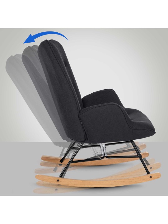 Silla Sanka tela, negro