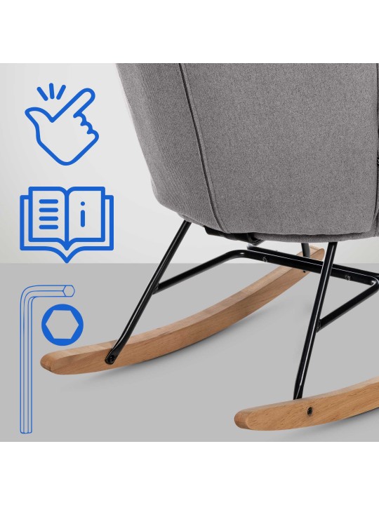 Silla Sanka tela, gris Silla Sanka tela, gris