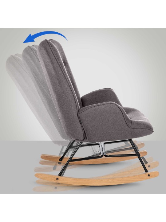 Silla Sanka tela, gris oscuro