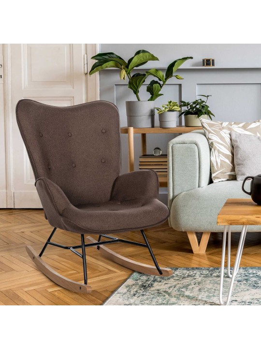 Silla Sanka tela, marrón