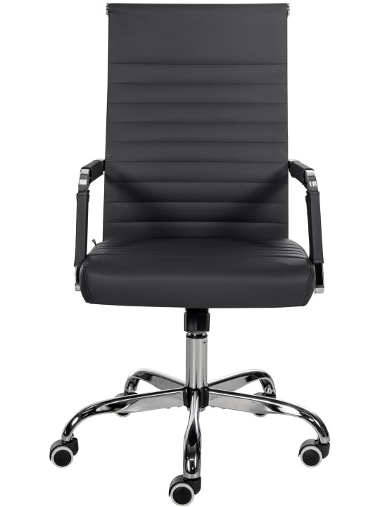 Silla de oficina Amadora piel sintética, negro